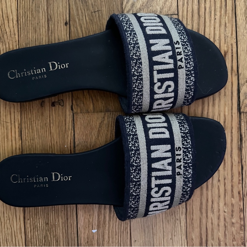 Christian Dior Dway Embroidered Slides